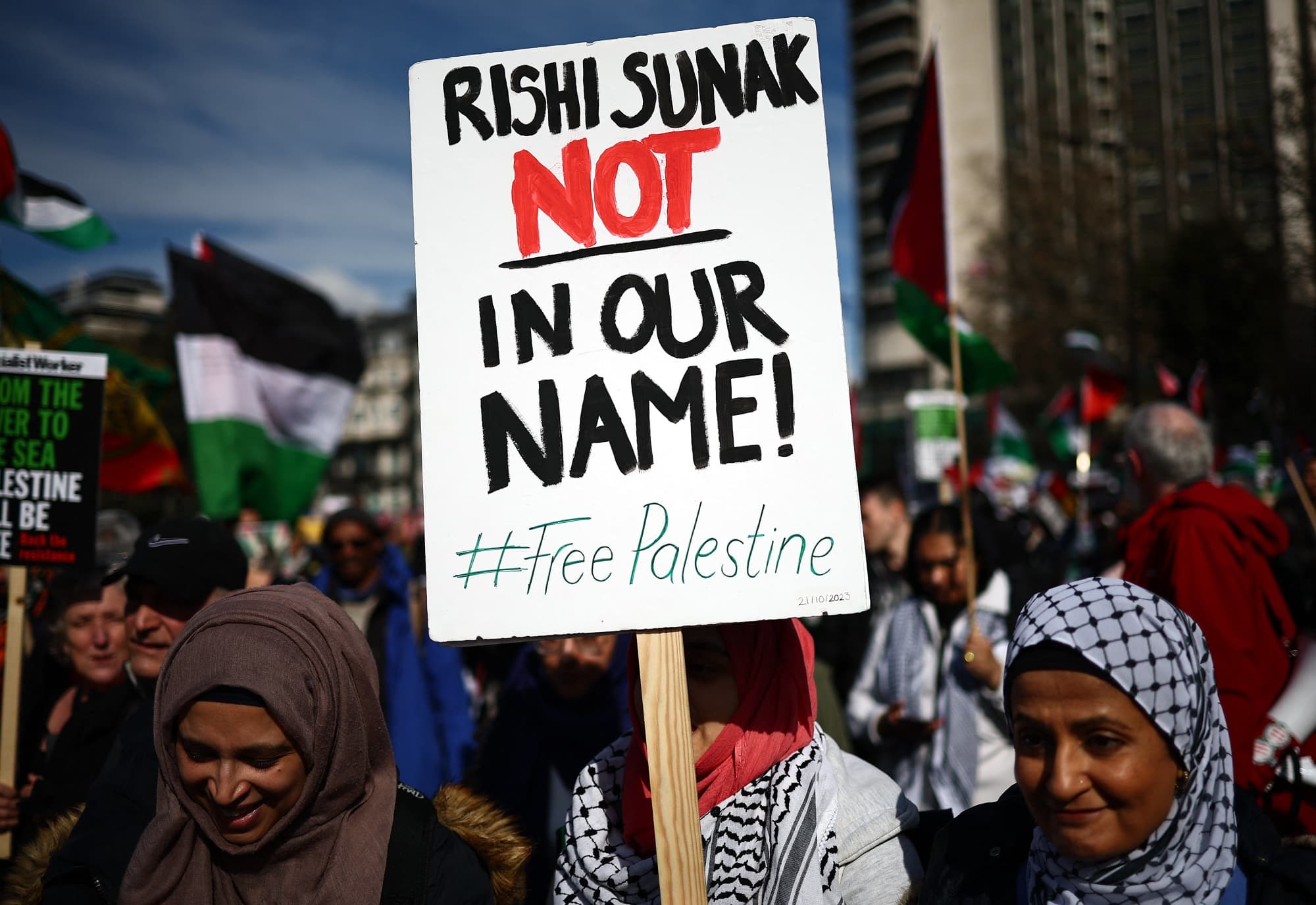 Image: BRITAIN-PALESTINIAN-ISRAEL-CONFLICT-PROTEST