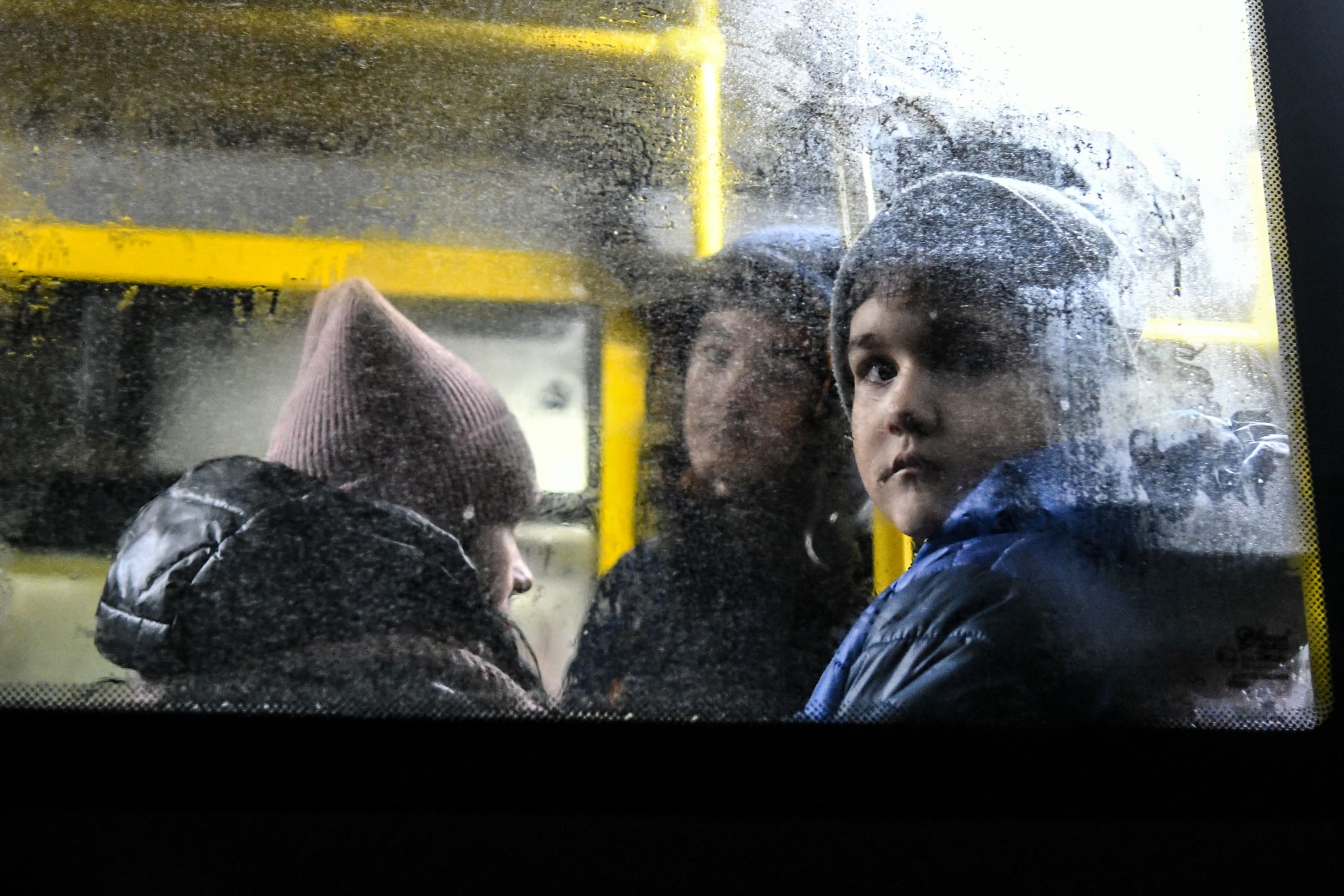 Image: Civilians evacuated from nuclear power plant area arrive in Zaporizhzhia