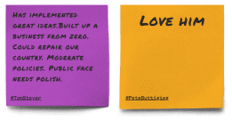 A confession about Tom Steyer: "Has implemented great ideas.Built up a business from zero. Could repair our country. Moderate policies. Public face needs polish."