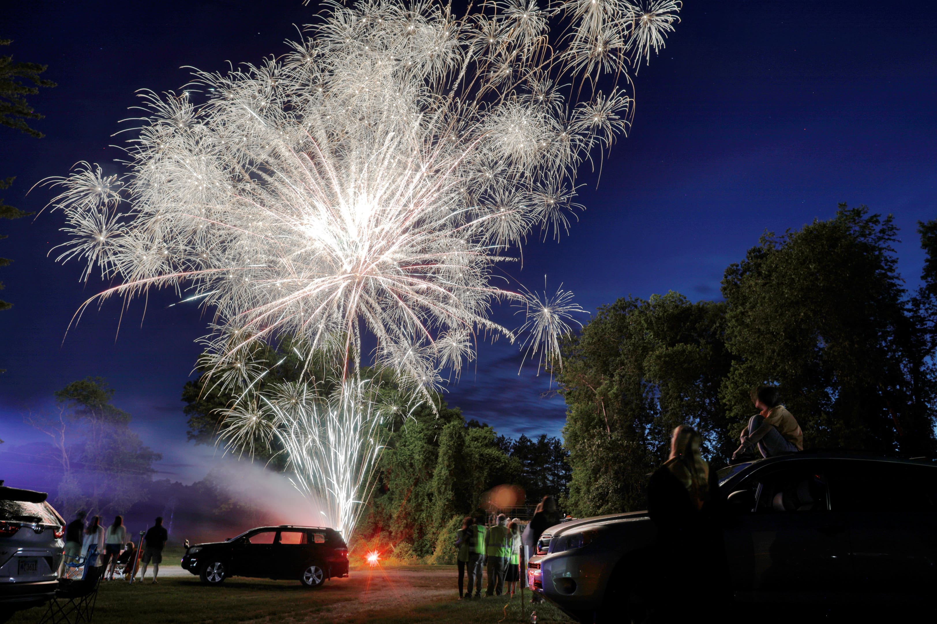 Image: High school graduation is held at a drive-in theater due to the outbreak of the coronavirus disease (COVID-19) in Hinsdale