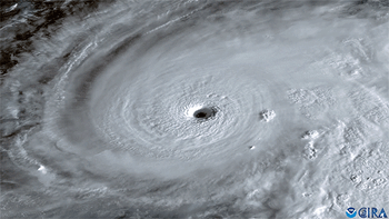 Satellite view of Hurricane Melissa