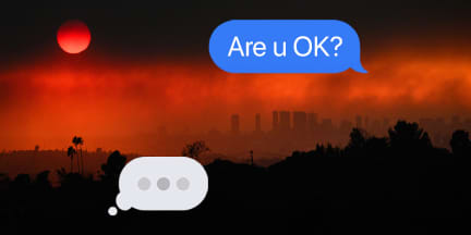 Photo Illustrations: A text that reads "Are u OK?" 