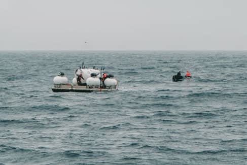 The US Coast Guard said late Monday, June 19, that its search for a missing submersible vessel near the Titanic wreck had been completed for the day, but that a national guard unit and the company operating the five-passenger underwater mission would continue scouring the surface overnight.