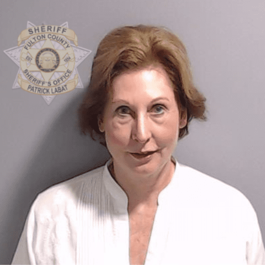 Booking photo of Sidney Powell released on Aug. 23, 2023.