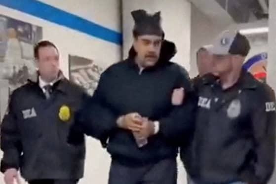 Venezuela's leader Nicolas Maduro with DEA agents