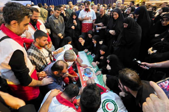 Funeral held for Red Crescent workers killed in Israeli strike on Tehran