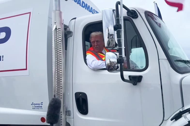 donald trump garbage truck politics political politician