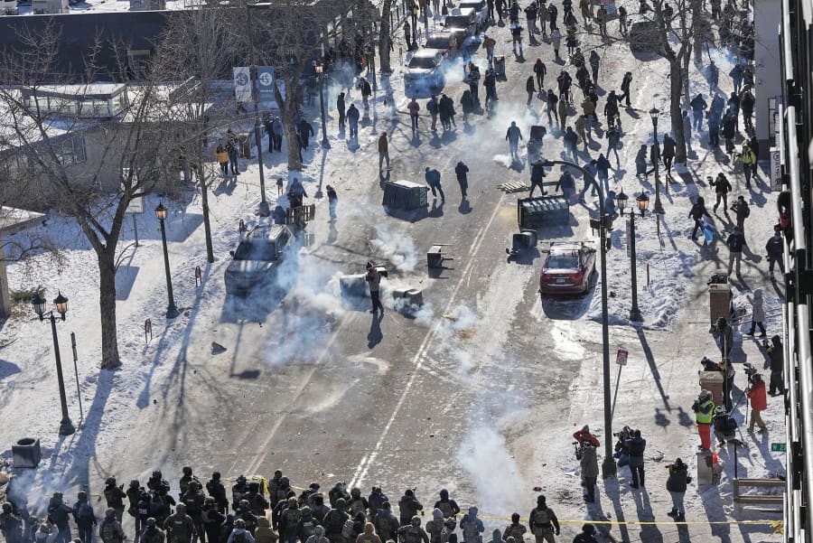Scene of a shooting involving federal immigration agents in Minneapolis