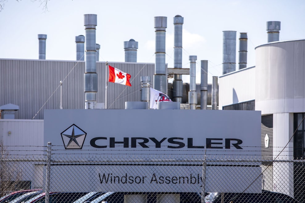 The Stellantis Windsor Assembly Plant on April 1, 2025 in Windsor, Canada.