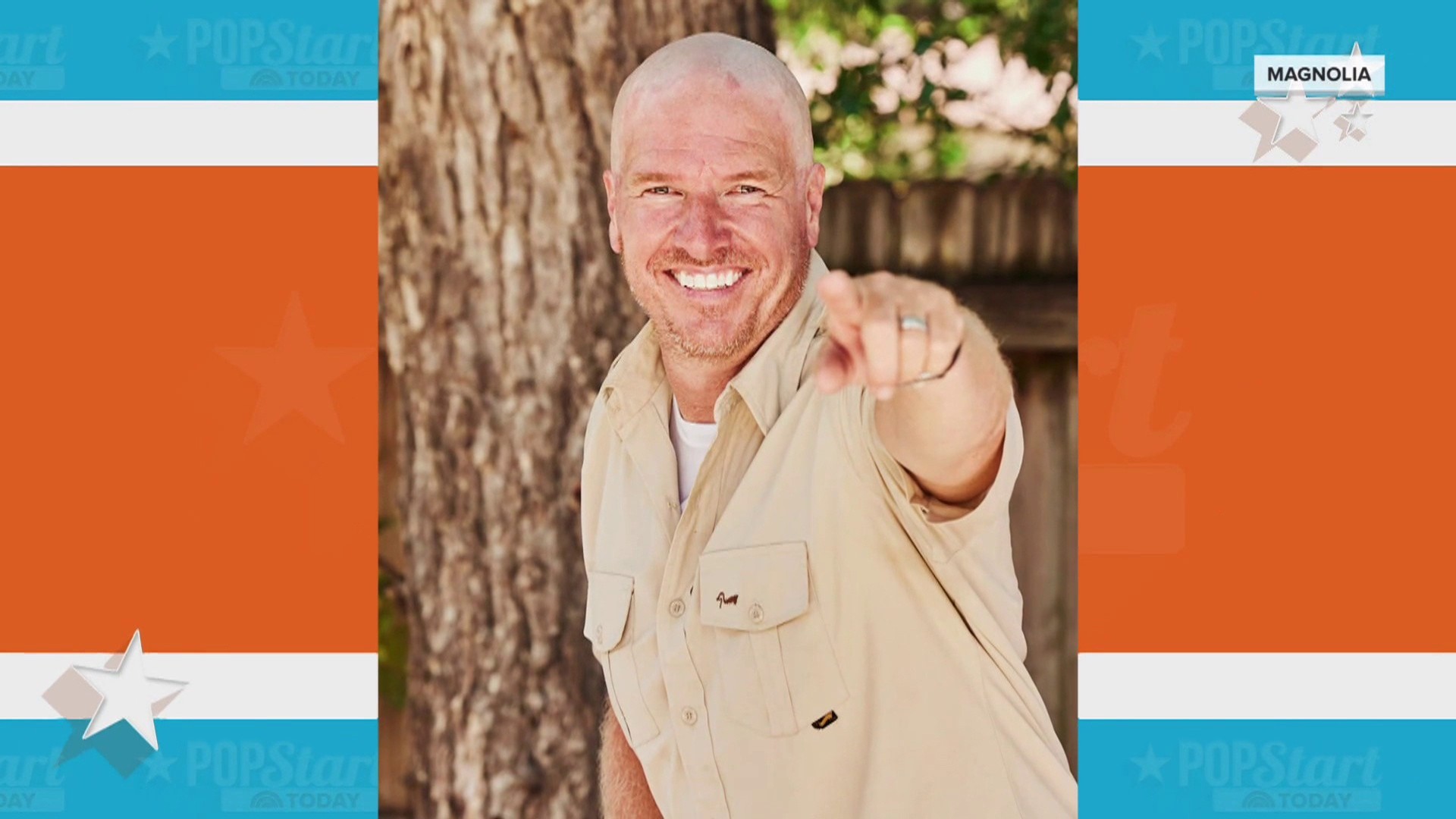 Chip Gaines gets his long hair shaved off That is a bald head