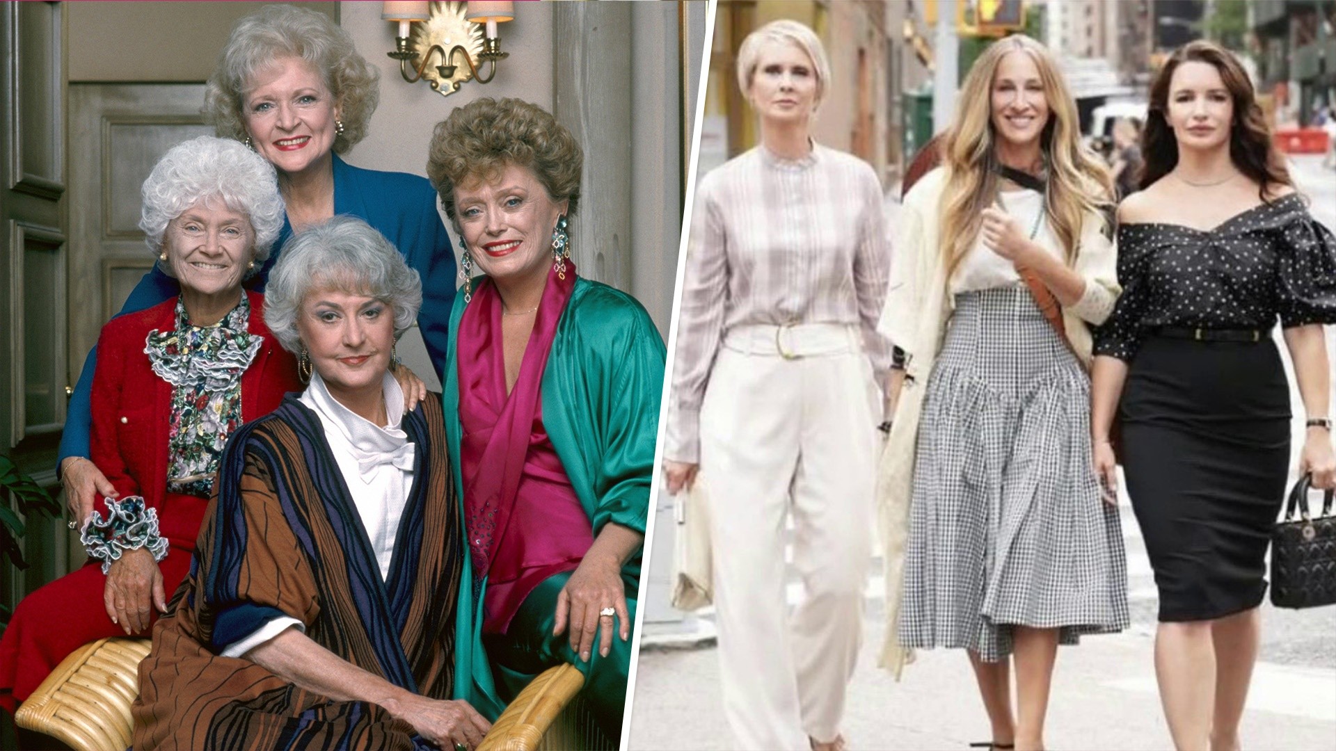 Fans shocked to learn Golden Girls are same age as cast of SATC reboot photo