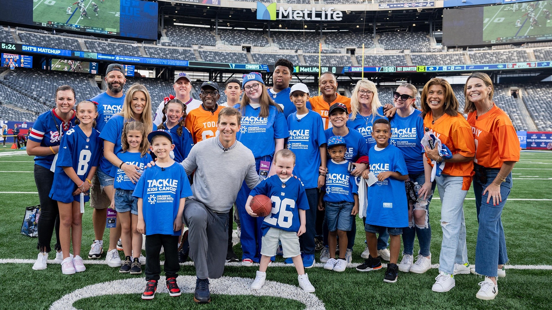 Eli Manning and TODAY host tailgate for kids battling cancer