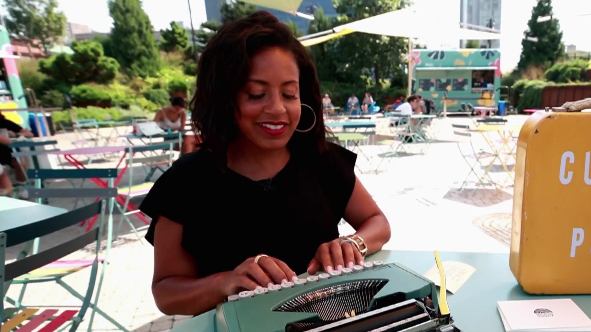 Sheinelle Jones tries her hand at typewriter poetry