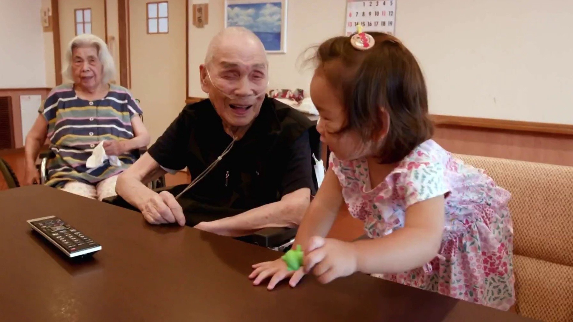 Japanese nursing home hires toddlers to spend time with elderly