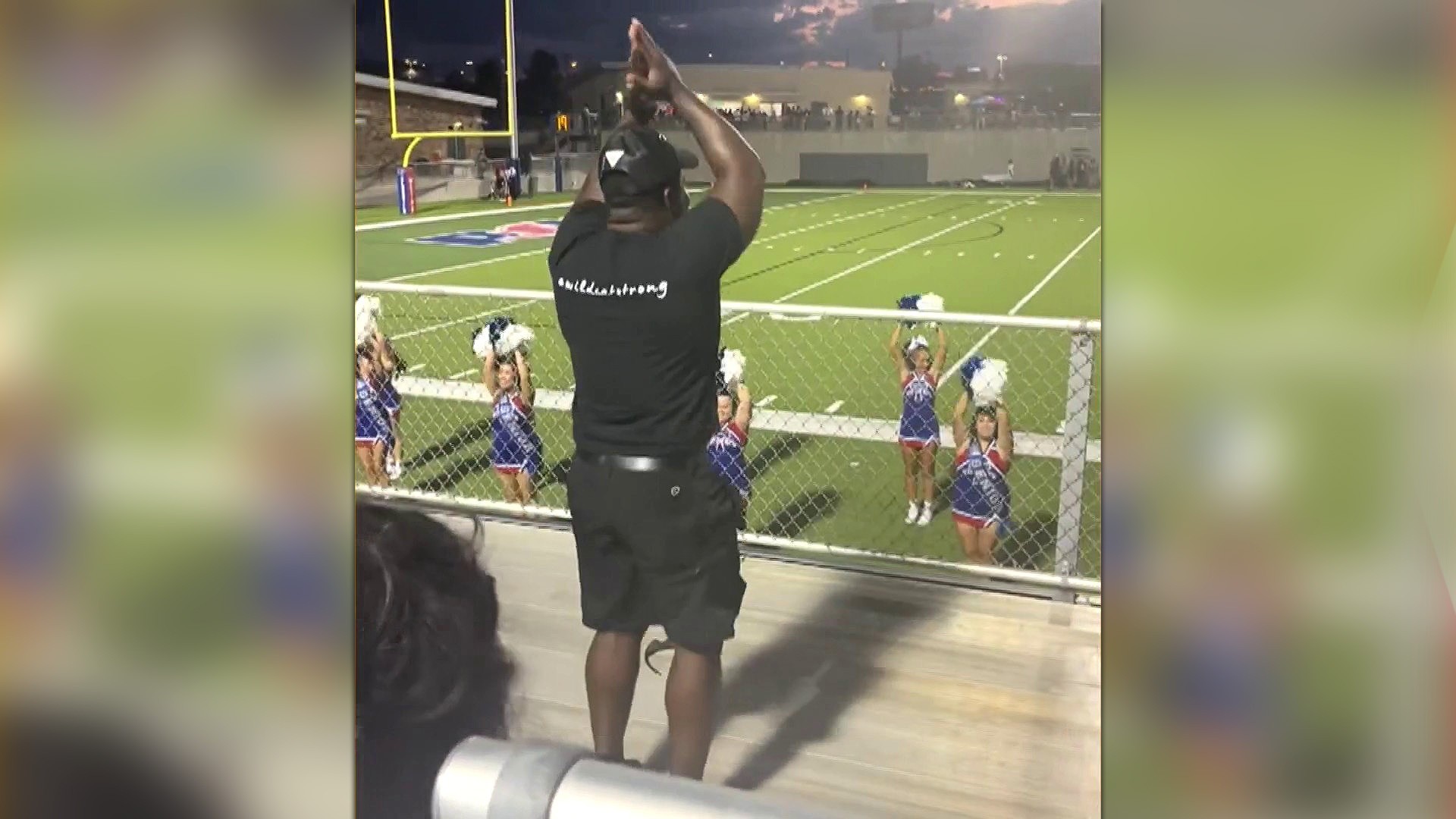 See this cheer dad keep up with his daughter on the squad