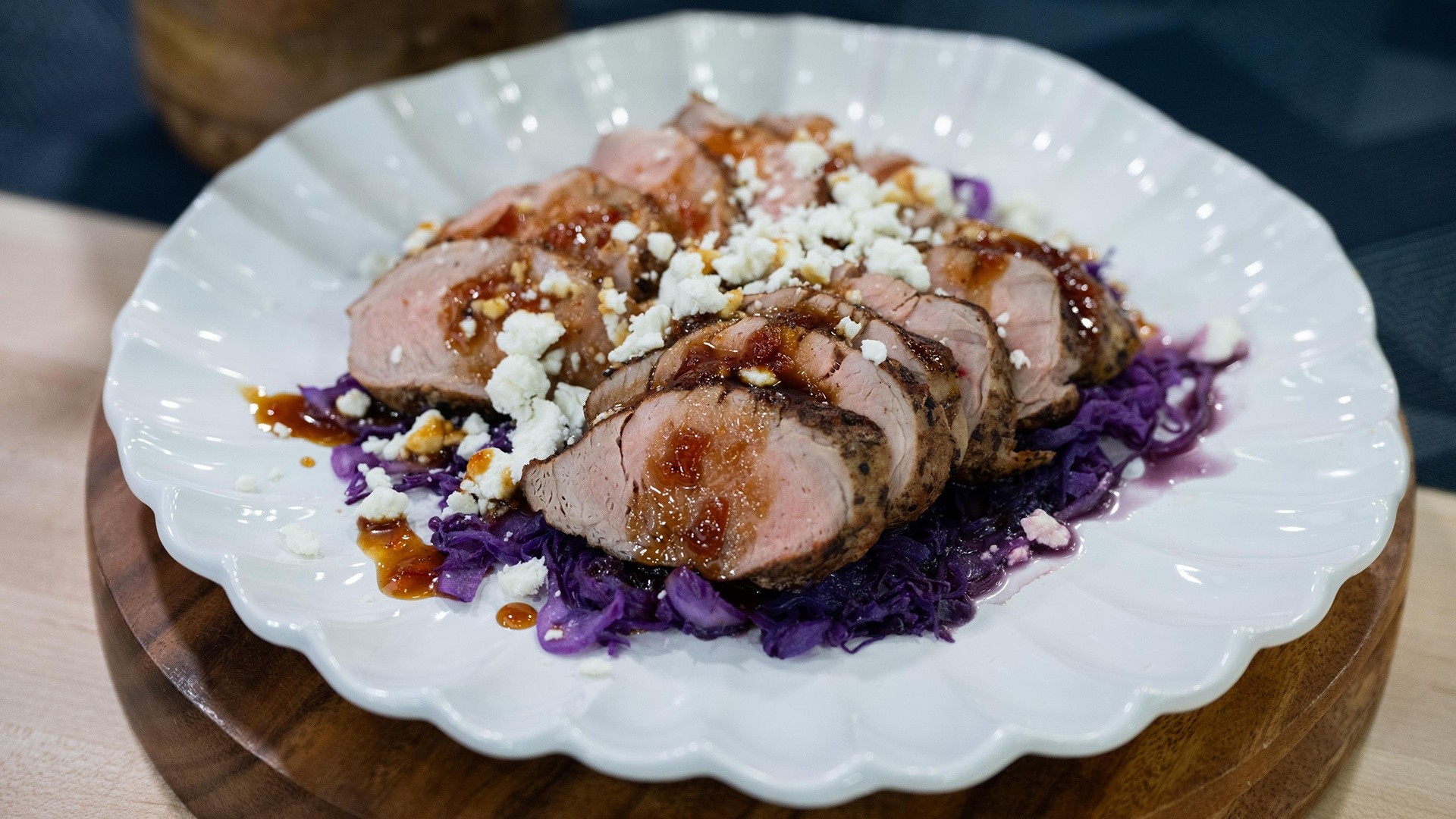 Orange-soy pork tenderloin with sautéed cabbage: Get the recipe!