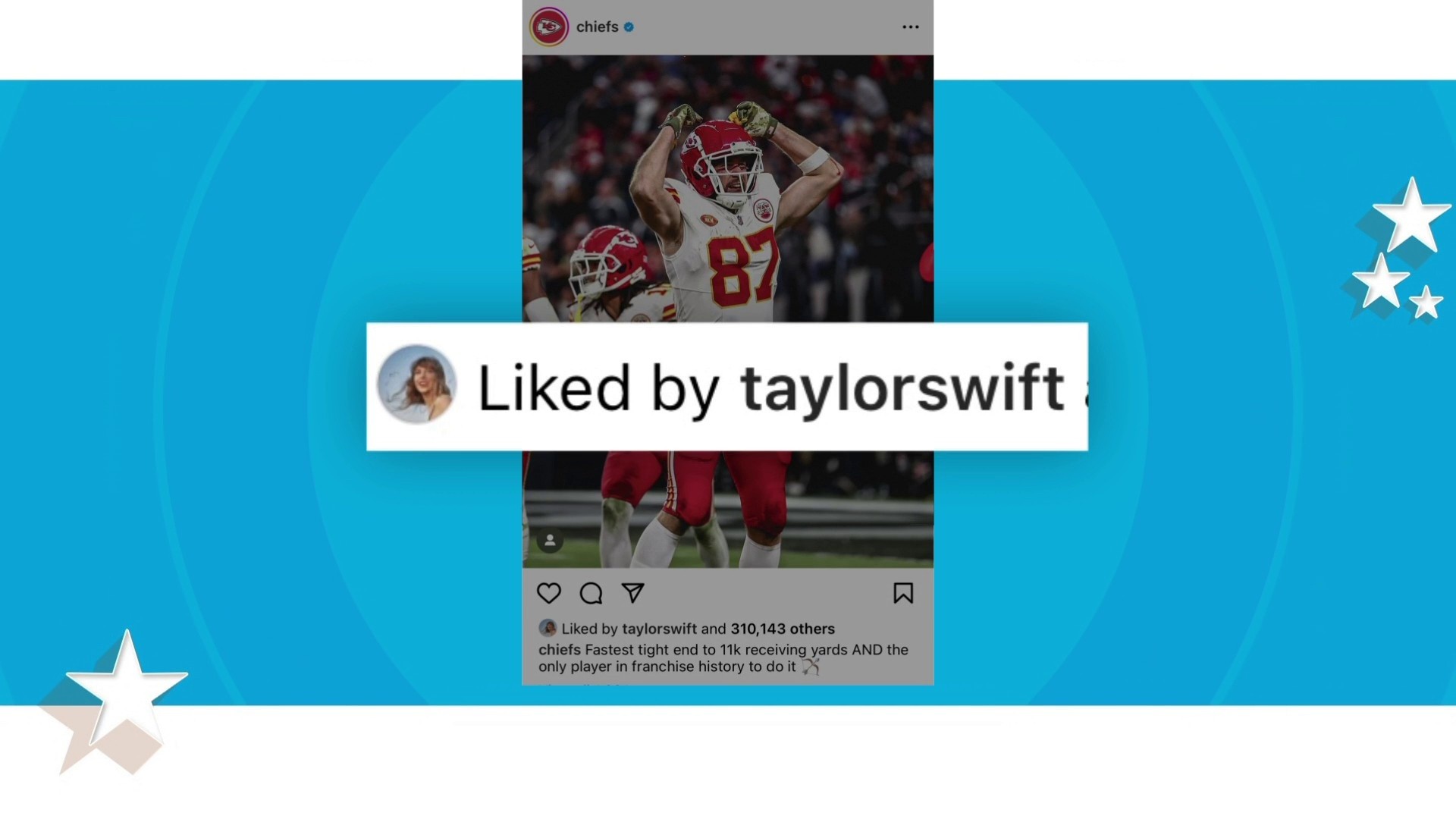 Travis Kelce reacts to Taylor Swift's online support