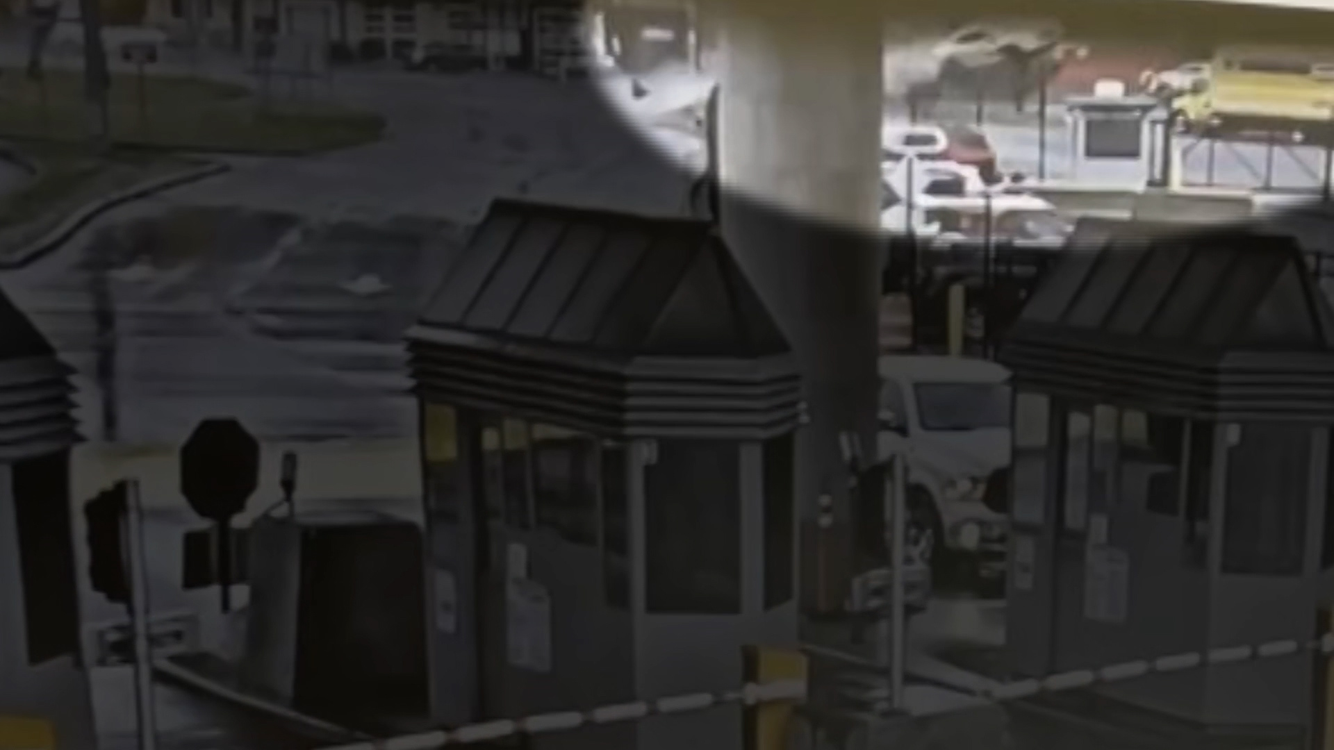 Watch Vehicle goes airborne before U.S.Canada border crash