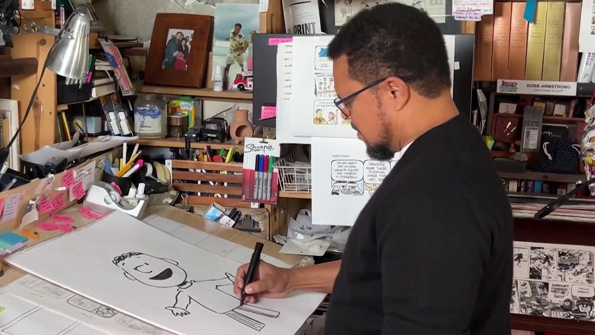 Artist shares incredible bond with 'Peanuts' Franklin character