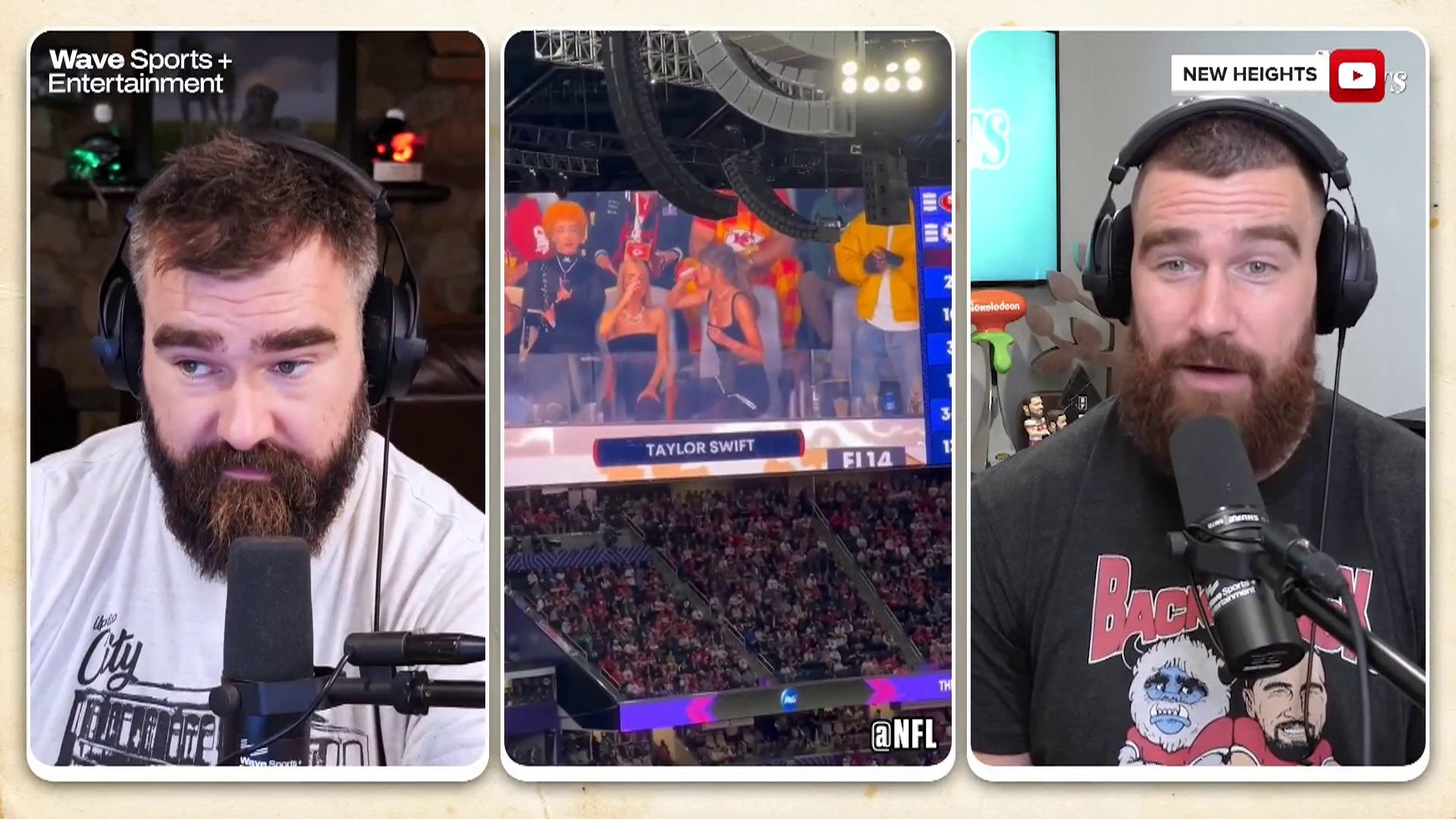 Travis and Jason Kelce break down Taylor Swift's viral beer chug