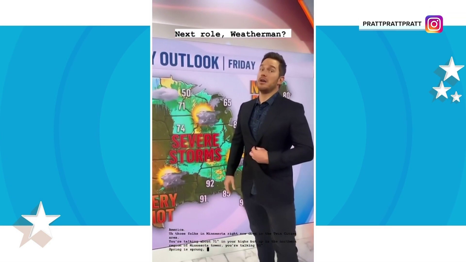 Watch Chris Pratt try his hand at TODAY's weather wall