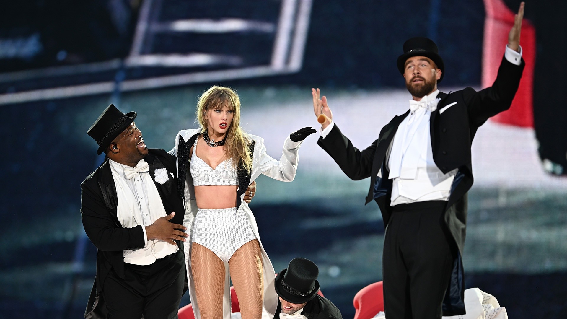 Travis Kelce joins Taylor Swift on stage for Eras Tour — in costume!