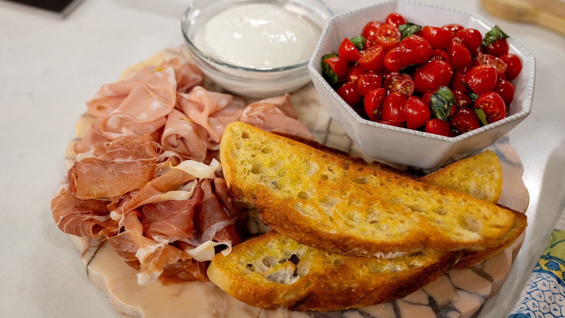 Make the ultimate charcuterie with this bruschetta platter