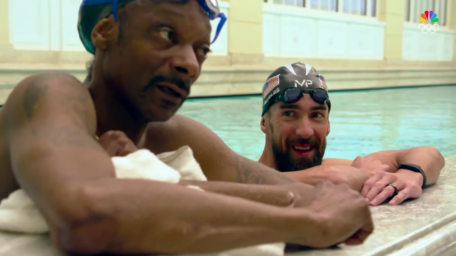 Watch Snoop Dogg swim with Michael Phelps in Paris