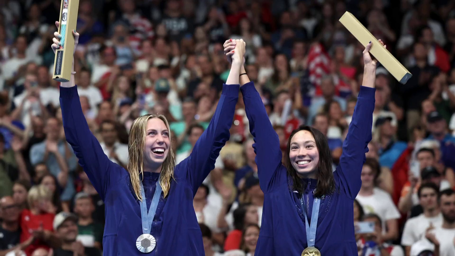 What's inside the boxes given to Olympic athletes on the podium?