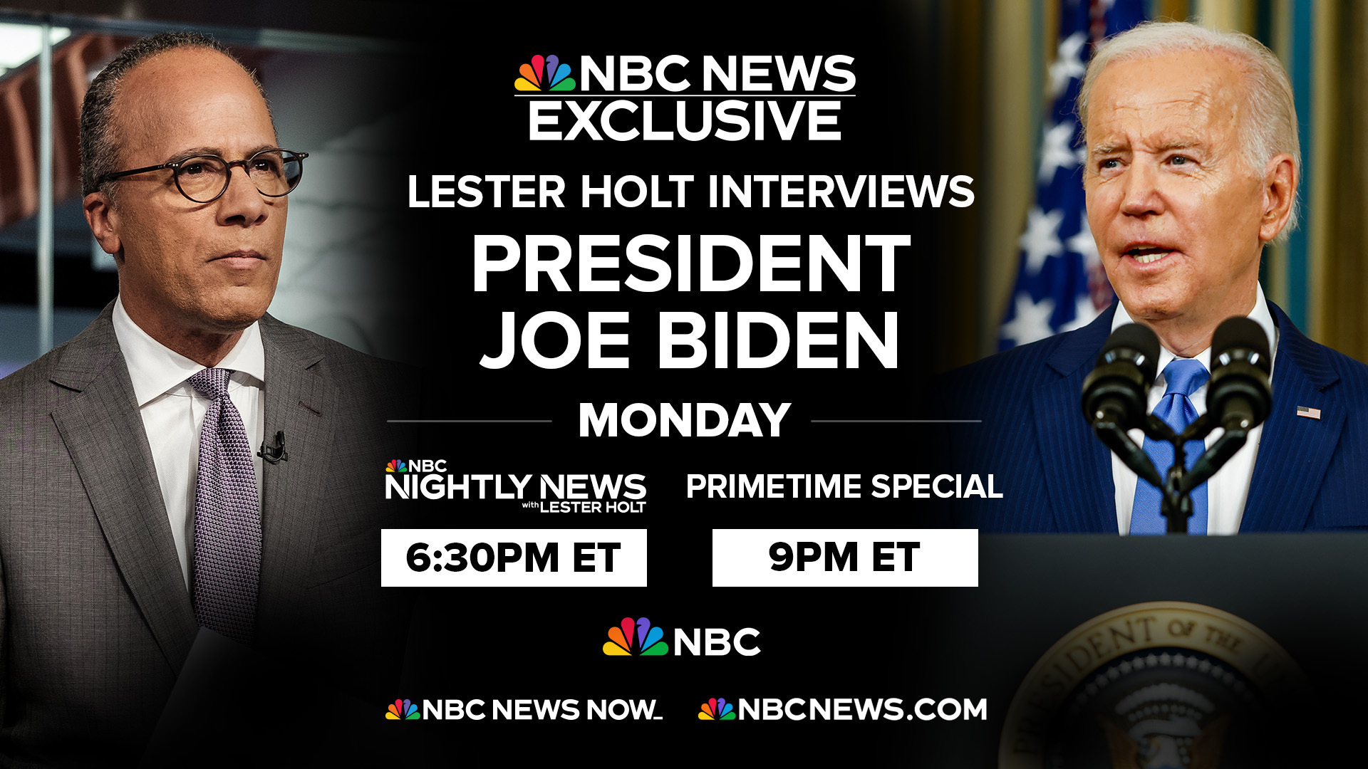 NBC News' Lester Holt interviews President Biden