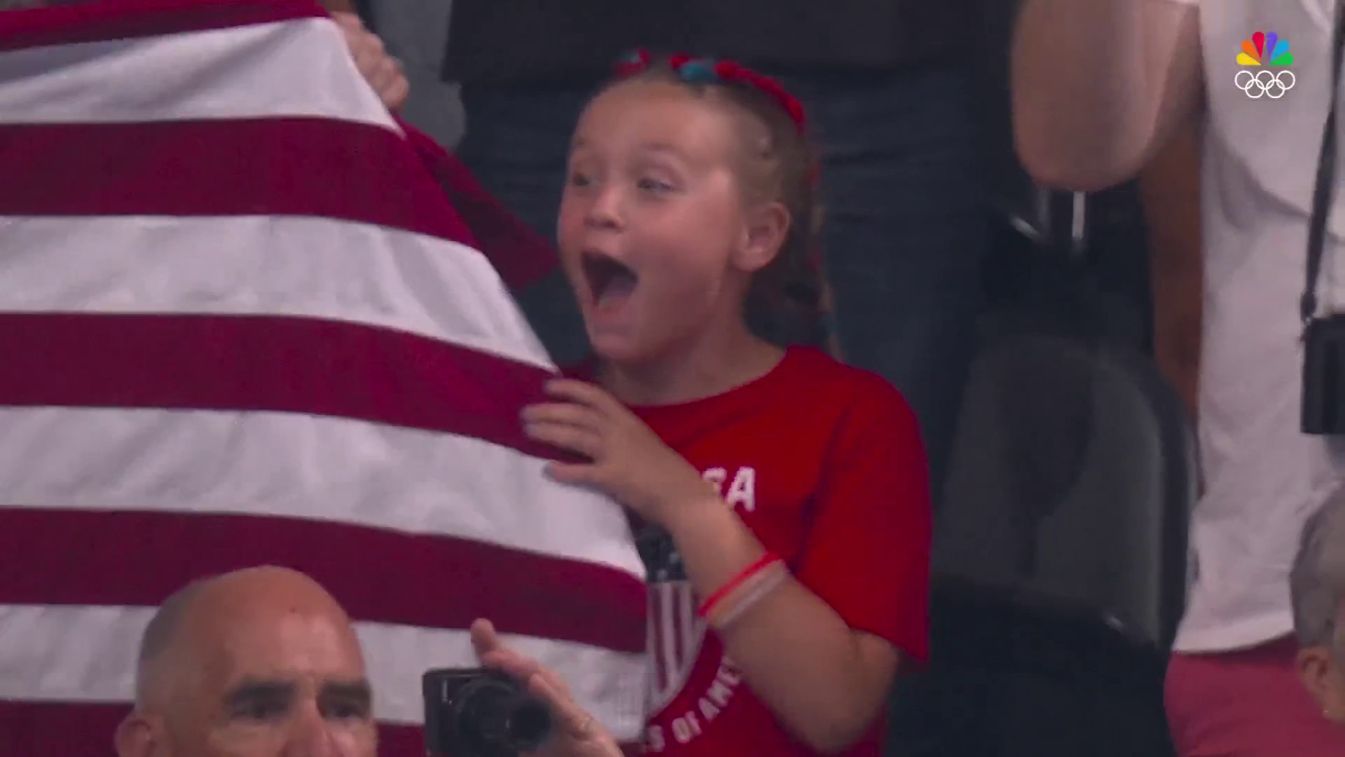 Katie Ledecky glances at young fan — and her reaction is priceless