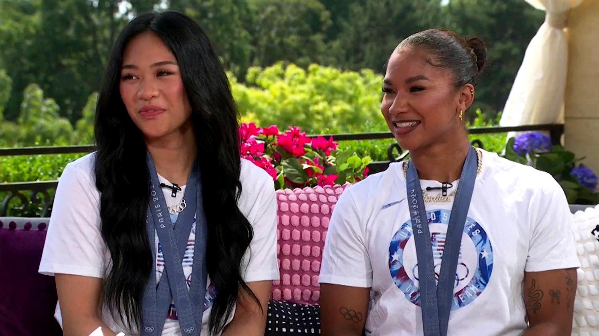 Suni Lee and Jordan Chiles talk Paris medals wins, making TikToks