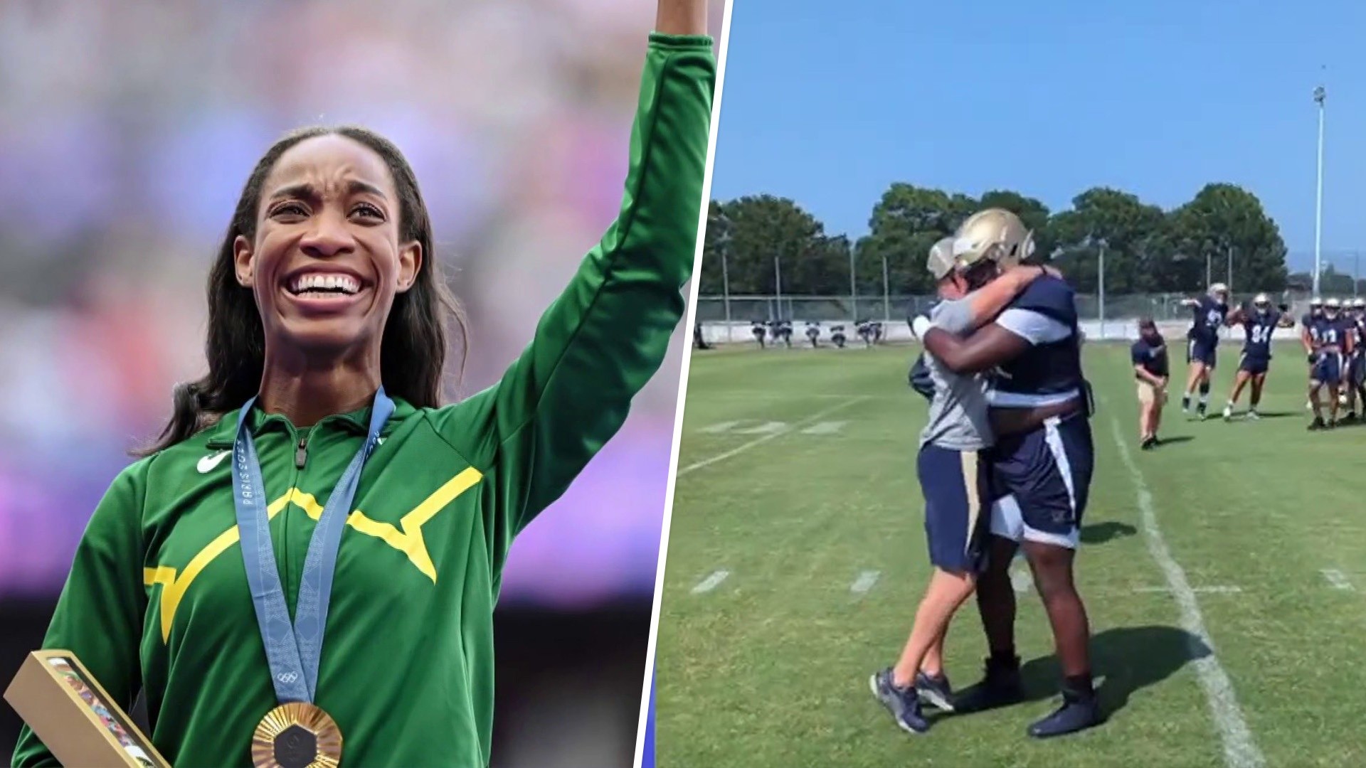 See Thea LaFond's brother learn she won first gold for Dominica