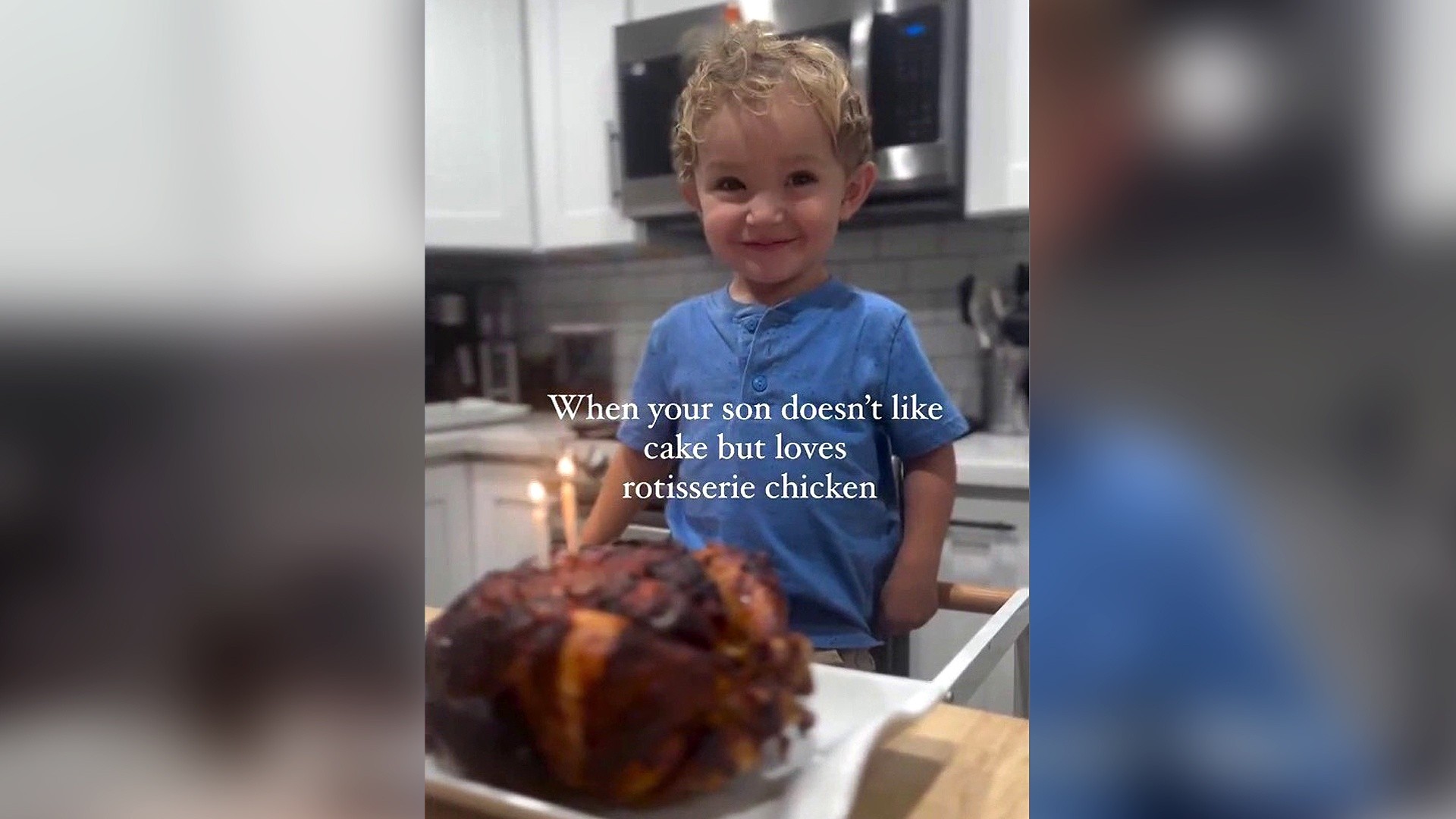 Parents improvise for birthday boy who does not like cake