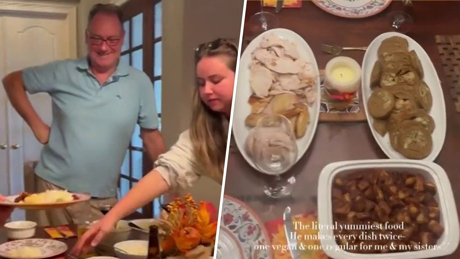 Dad cooks up Thanksgiving feast for daughter's pregnancy craving