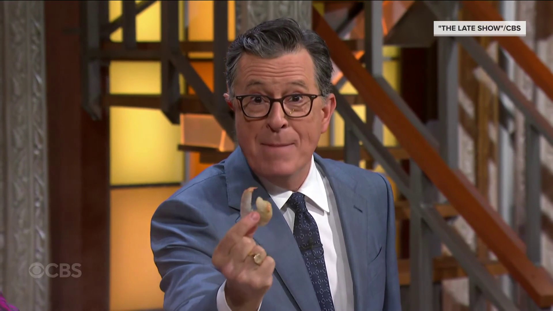 Stephen Colbert: There's no reason to leave the tails on shrimp