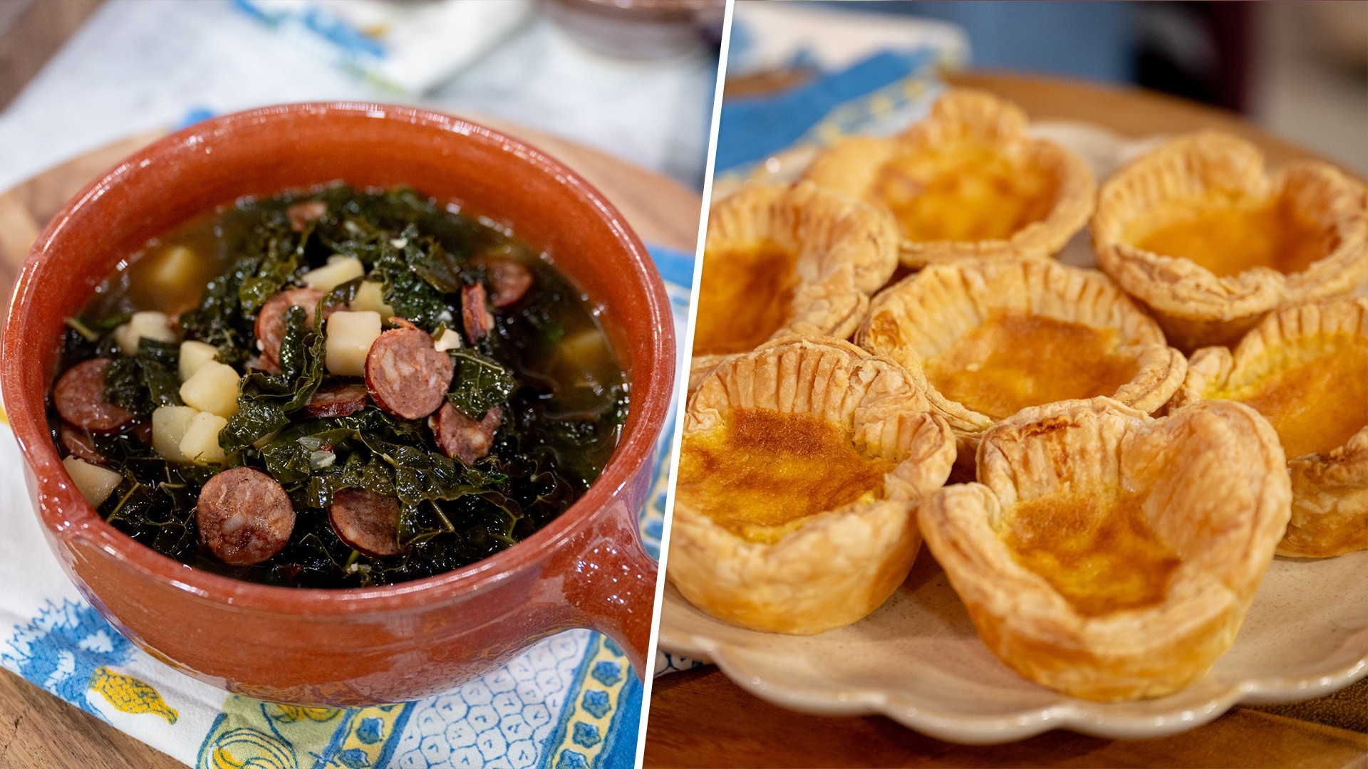 Kale, chorizo soup and Portuguese custard tartlets: Get the recipes