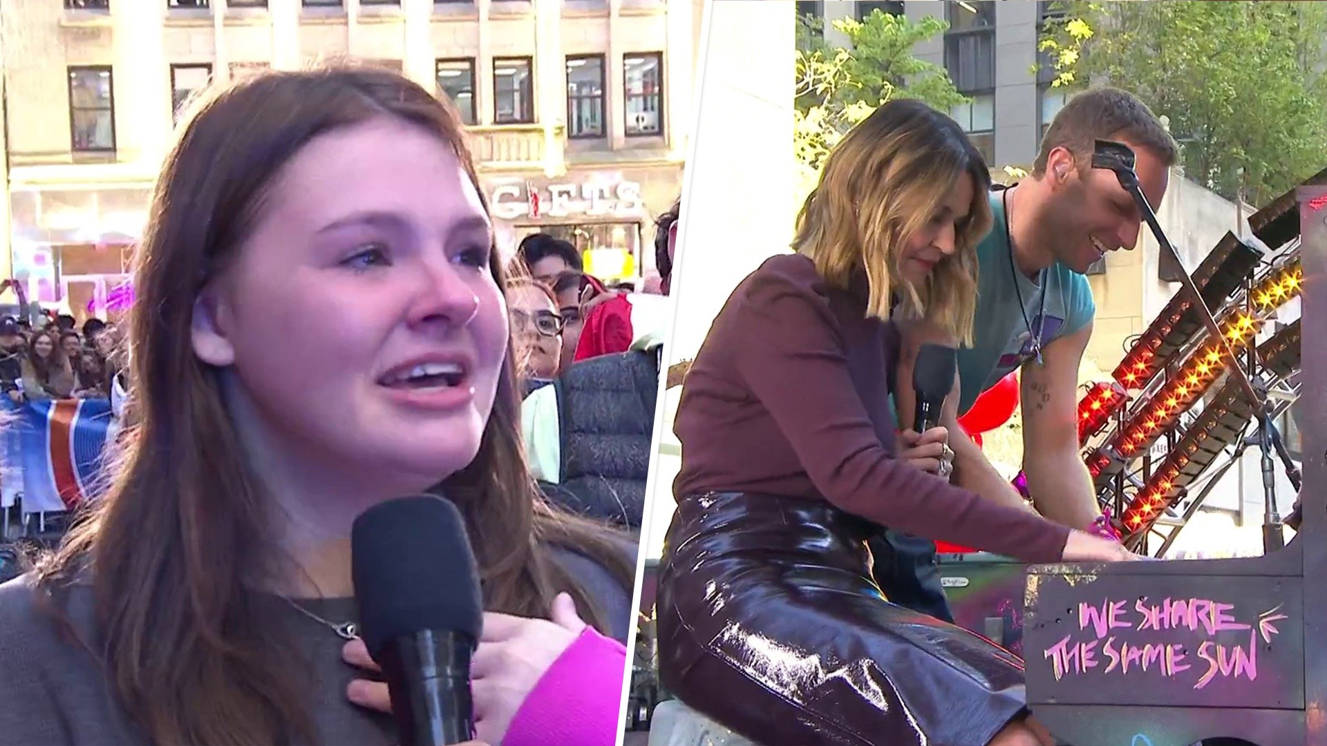 See Savannah Guthrie, Chris Martin play piano for Coldplay fan