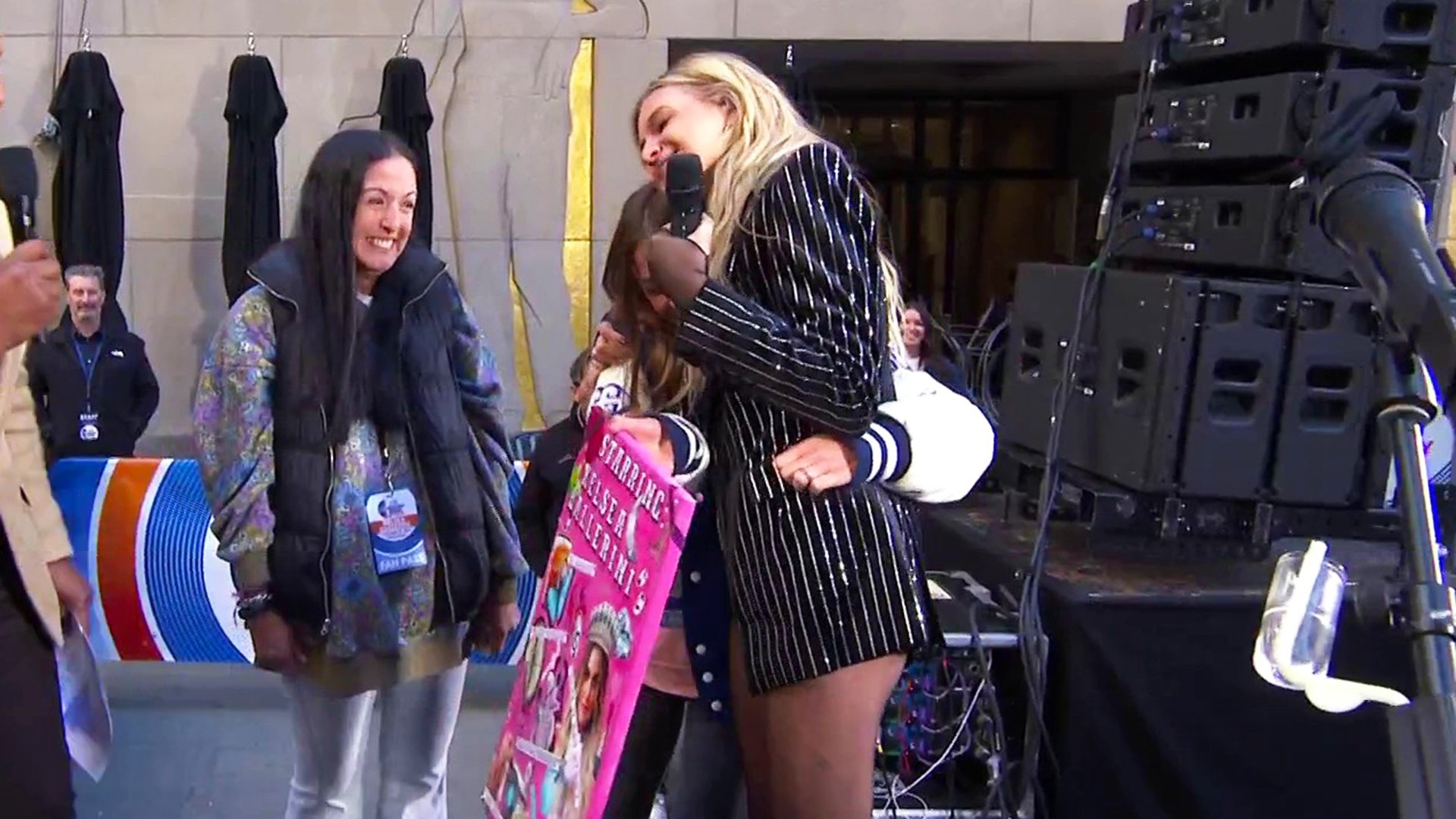 Kelsea Ballerini gives a hug to a fan who waited 7 years to see her