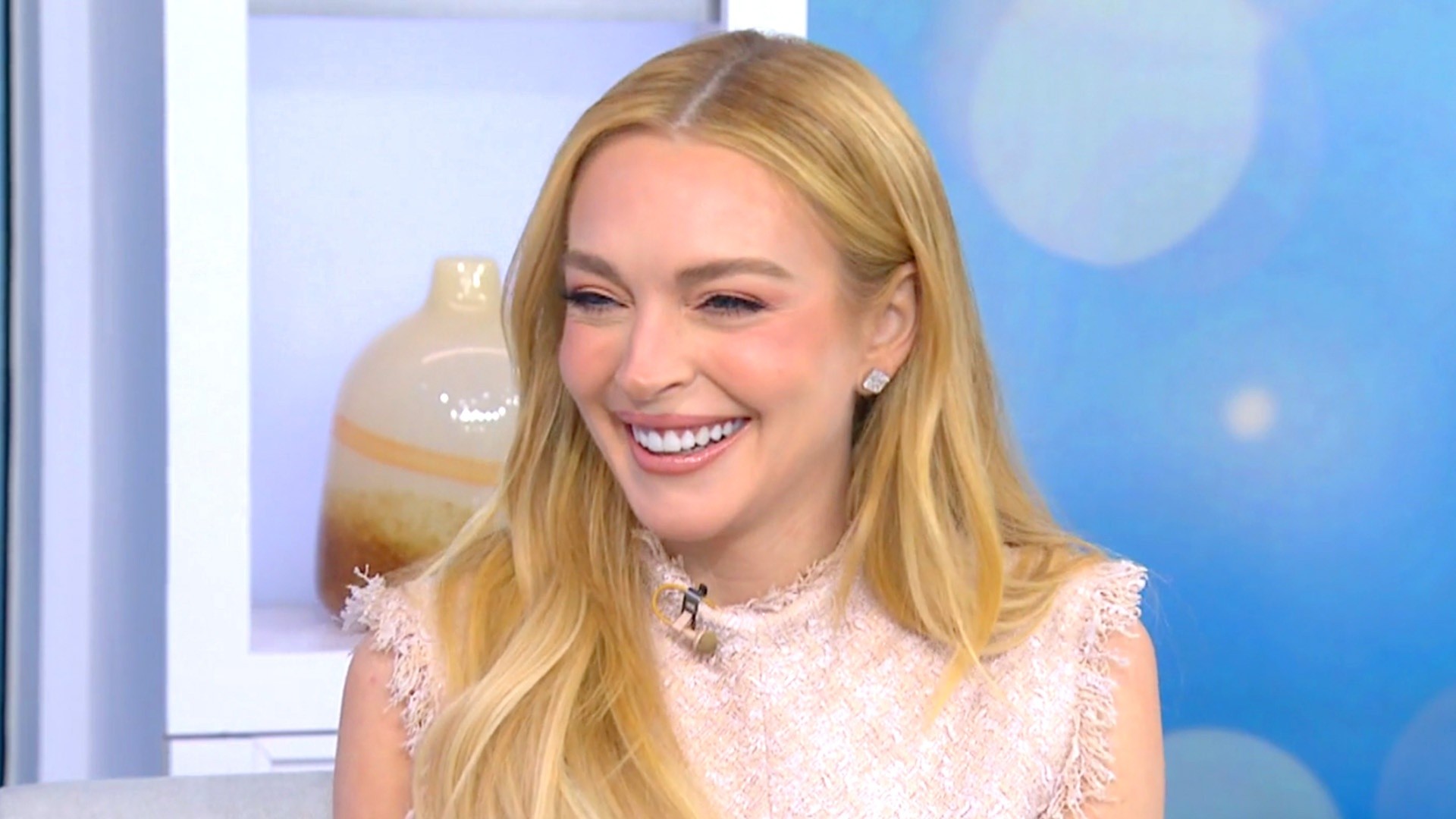 Lindsay Lohan talks Christmas movie, meeting her in-laws, more