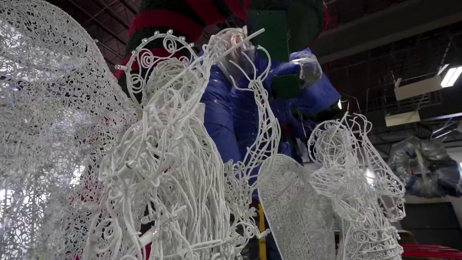 Go inside the holiday warehouse behind iconic Christmas displays
