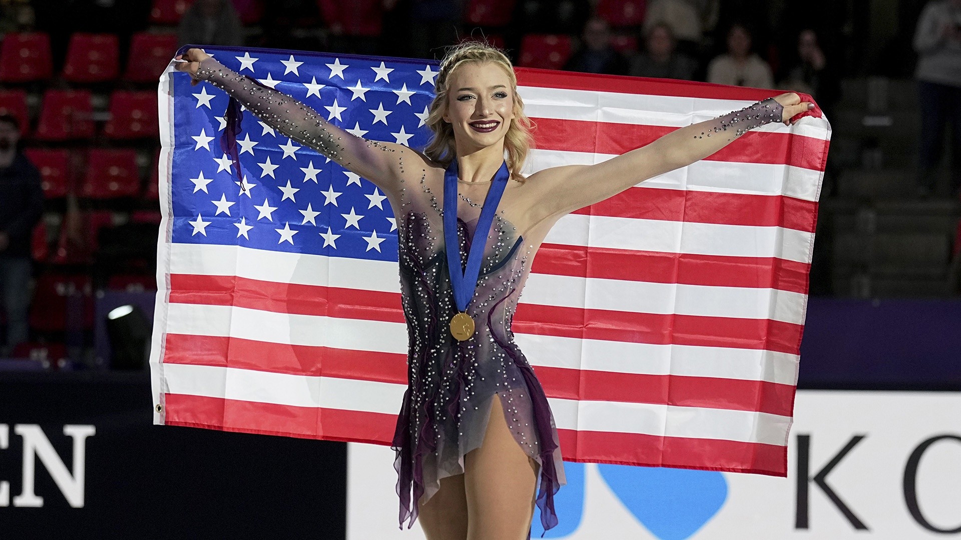 US women&rsquo;s figure skater Amber Glenn wins gold at Grand Prix