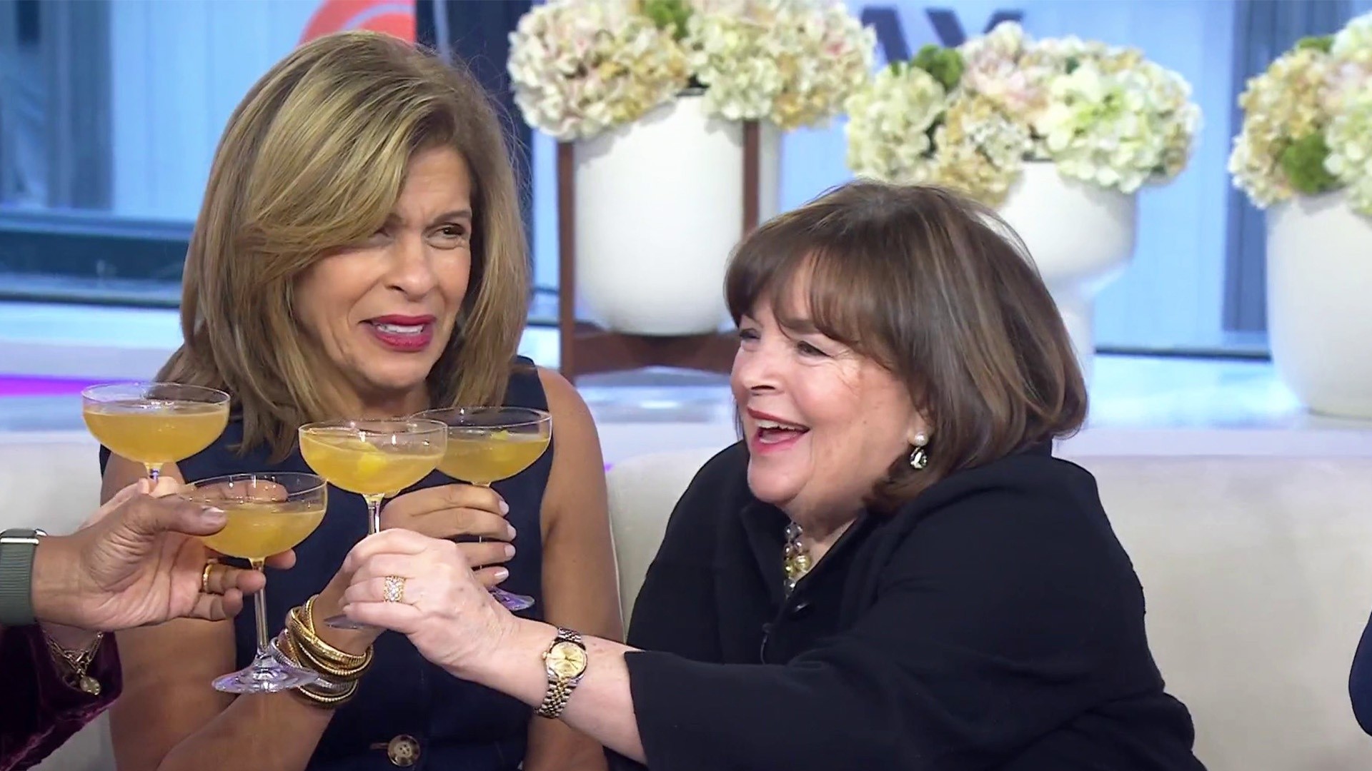 Ina Garten gives a special cocktail toast to Hoda Kotb on TODAY
