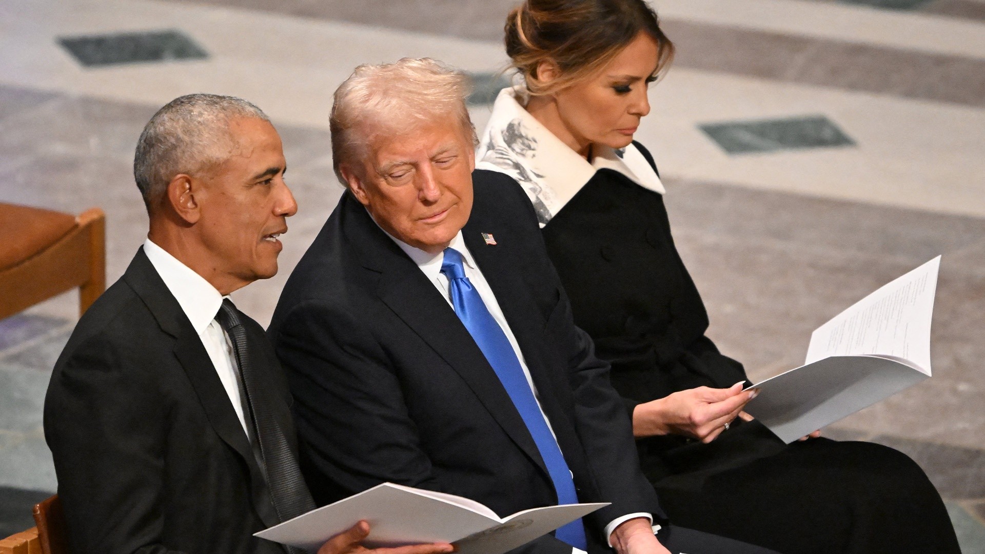 Trump, Pence, Clintons, Obama gather for Jimmy Carter's funeral