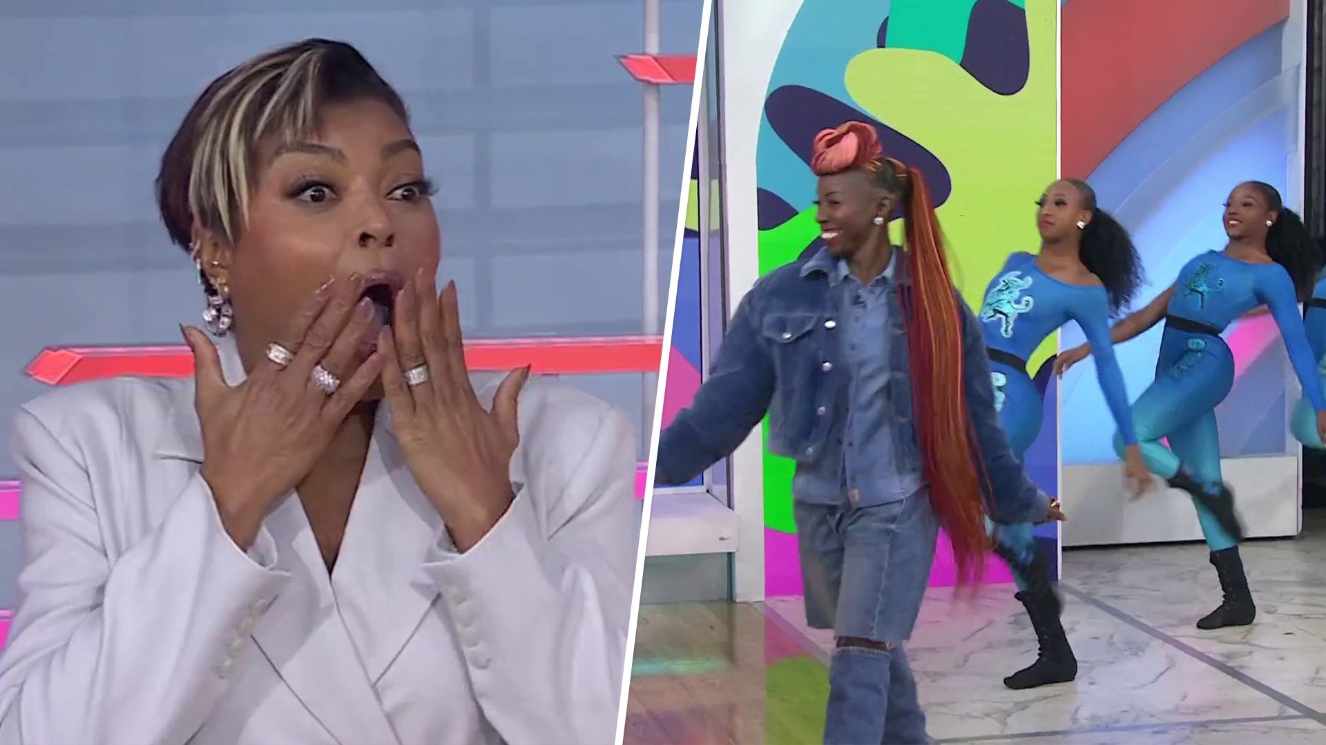 Watch the G-Girls dance team surprise Taraji P. Henson on TODAY