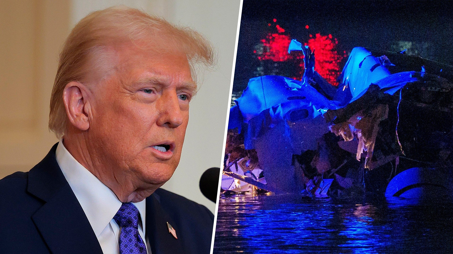 Trump issues statement on DC crash: 'May God bless their souls'