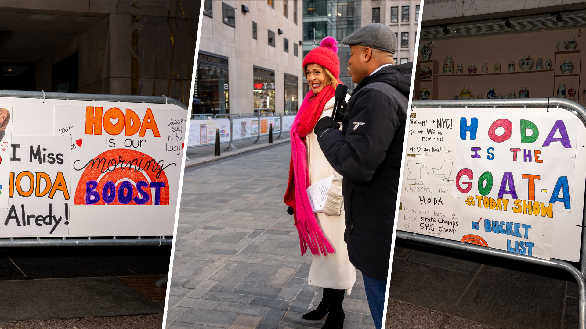 Hoda Kotb posters line the plaza: See her reaction to the surprise!