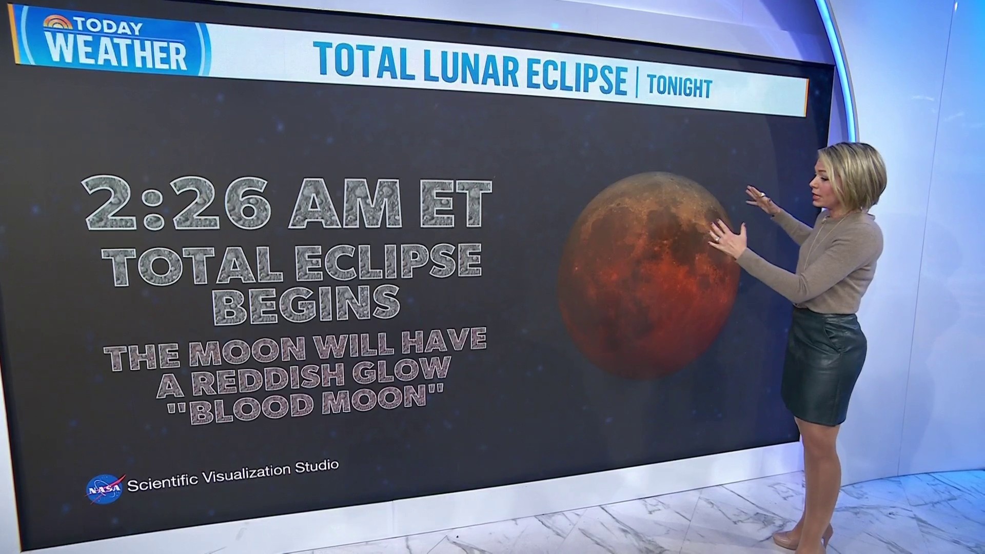 Total lunar eclipse to give the moon reddish glow overnight