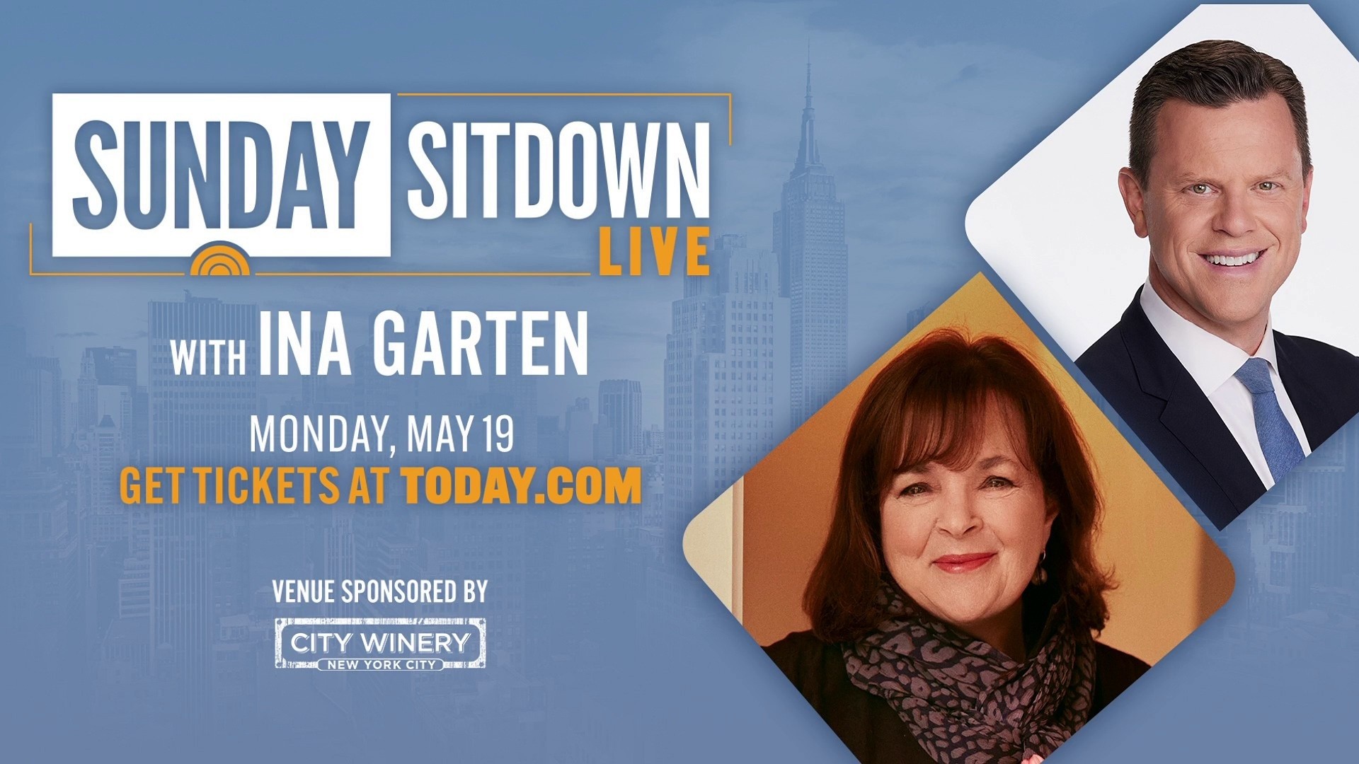 Ina Garten to join Willie Geist for Sunday Sitdown Live