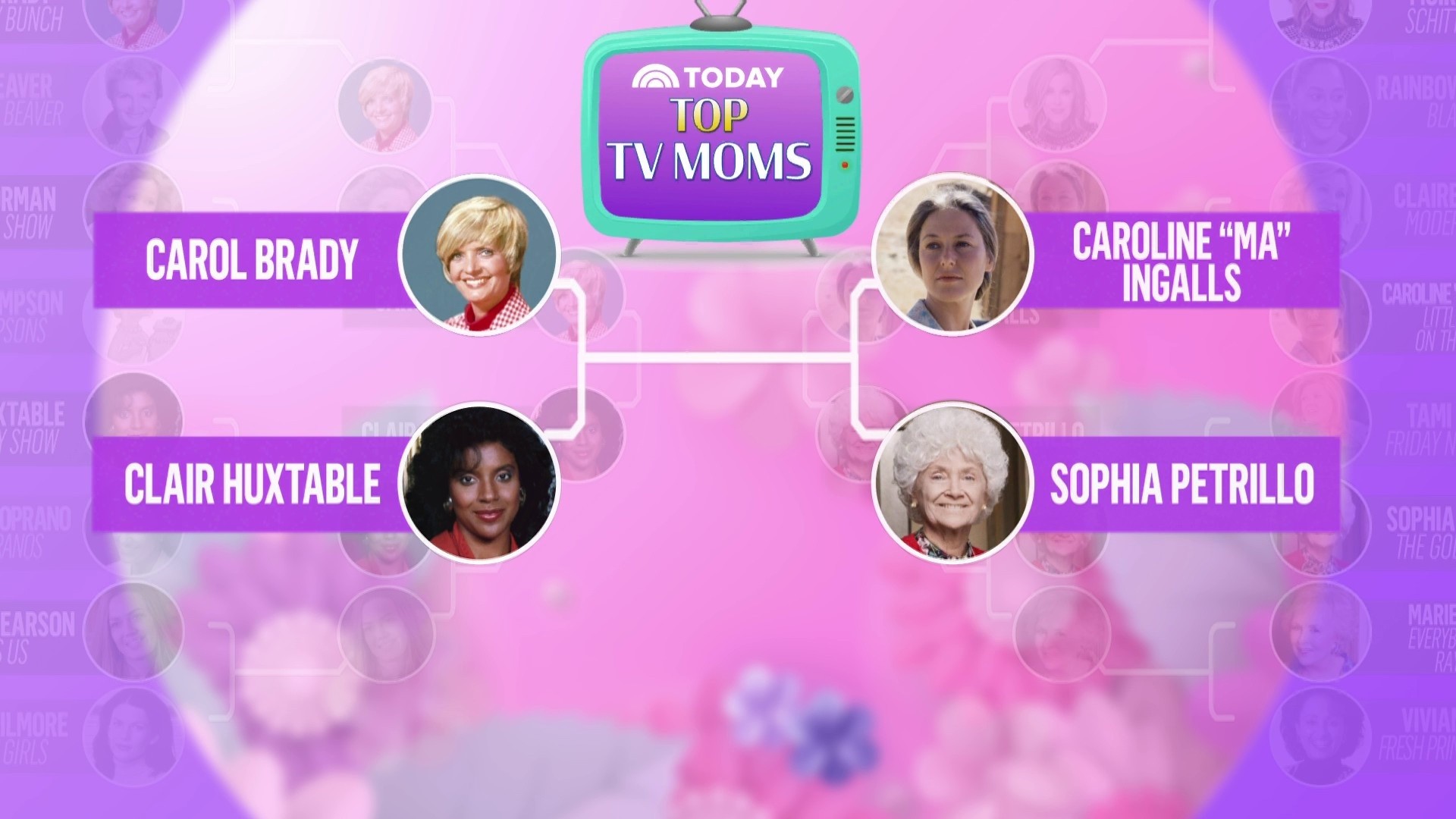 See who makes it to the top four in TODAY's TV mom bracket